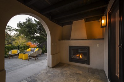  Loggia fireplace and patio 