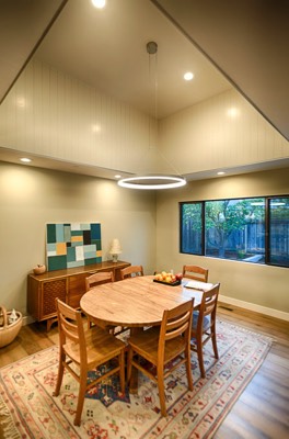  Dining area with raised ceiling 