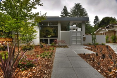  Modern California house front approach 