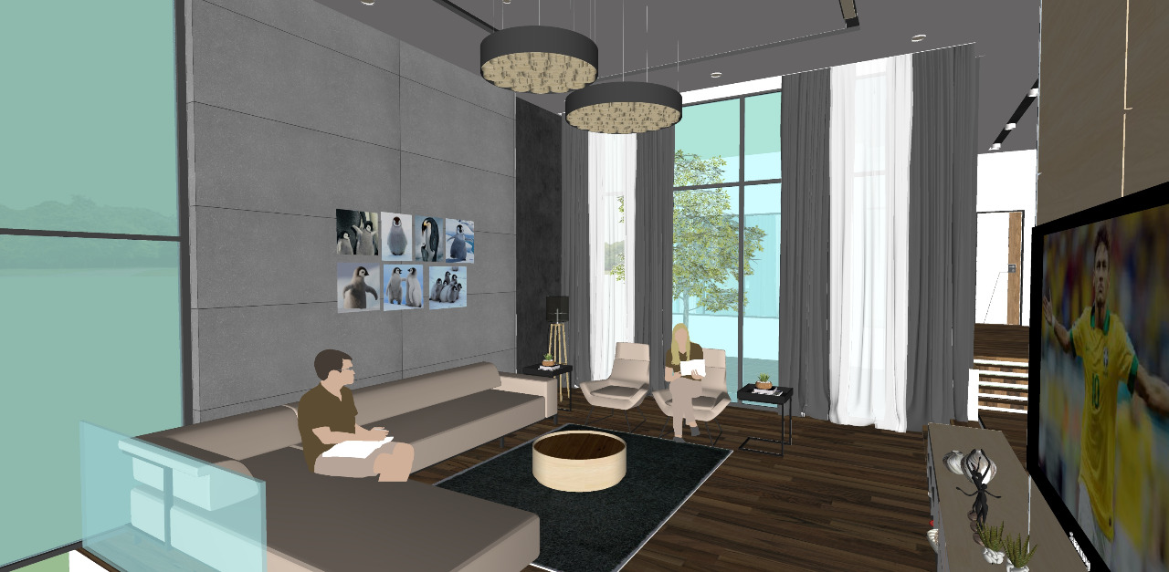  Living Room and Courtyard 