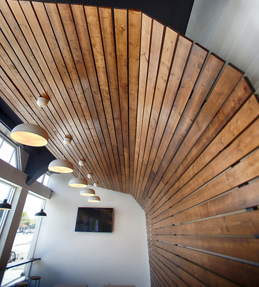  Wood wrapping dining room 